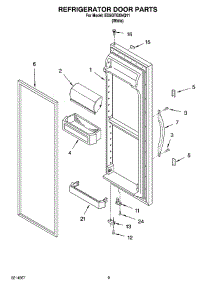 06 - Refrigerator Door Parts parts for Whirlpool Refrigerator ED5GTGXNQ11 from AppliancePartsPros.com