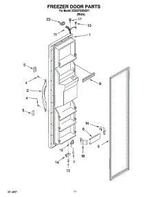 07 - Freezer Door Parts parts for Whirlpool Refrigerator ED5GTGXNQ11 from AppliancePartsPros.com