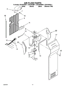 10 - Air Flow Parts parts for Whirlpool Refrigerator ED5VHGXMQ11 from AppliancePartsPros.com