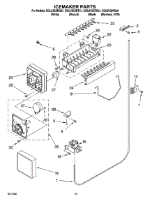 12 - Icemaker Parts, Optional Parts parts for Whirlpool Refrigerator ED5JHGXRL01 from AppliancePartsPros.com