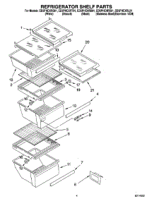 03 - Refrigerator Shelf Parts parts for Whirlpool Refrigerator ED5PHEXRT01 from AppliancePartsPros.com