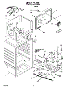 03 - Liner Parts parts for Whirlpool Refrigerator ET1FTKXKQ06 from AppliancePartsPros.com