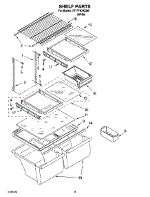 05 - Shelf Parts, Optional Parts parts for Whirlpool Refrigerator ET1FTKXKQ06 from AppliancePartsPros.com