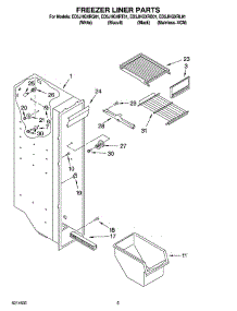 04 - Freezer Liner Parts parts for Whirlpool Refrigerator ED5JHGXRB01 from AppliancePartsPros.com