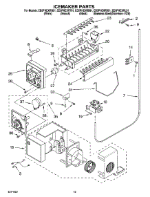 12 - Icemaker Parts, Optional Parts parts for Whirlpool Refrigerator ED5PHEXRQ01 from AppliancePartsPros.com