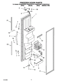 07 - Freezer Door Parts parts for Whirlpool Refrigerator ED5NHAXNT02 from AppliancePartsPros.com