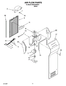 10 - Air Flow Parts parts for Whirlpool Refrigerator ED5GTGXNQ11 from AppliancePartsPros.com