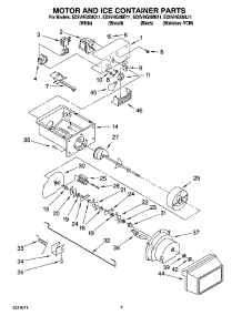 05 - Motor And Ice Container Parts parts for Whirlpool Refrigerator ED5VHGXMT11 from AppliancePartsPros.com