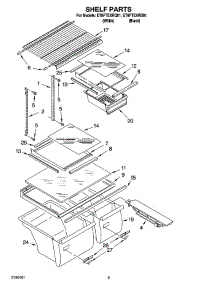 05 - Shelf Parts, Optional Parts parts for Whirlpool Refrigerator ET8FTEXRB01 from AppliancePartsPros.com