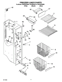 04 - Freezer Liner Parts parts for Whirlpool Refrigerator ED5RHAXNB01 from AppliancePartsPros.com