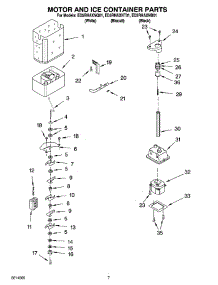 05 - Motor And Ice Container Parts parts for Whirlpool Refrigerator ED5RHAXNB01 from AppliancePartsPros.com