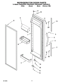 06 - Refrigerator Door Parts parts for Whirlpool Refrigerator ED2NHAXNL02 from AppliancePartsPros.com