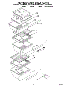 03 - Refrigerator Shelf Parts parts for Whirlpool Refrigerator ED2LHAXMQ11 from AppliancePartsPros.com