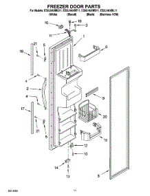 07 - Freezer Door Parts parts for Whirlpool Refrigerator ED2LHAXMQ11 from AppliancePartsPros.com