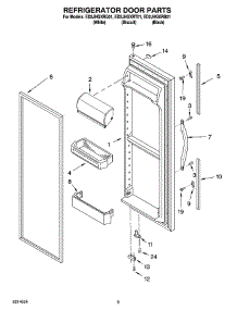 06 - Refrigerator Door Parts parts for Whirlpool Refrigerator ED2JHGXRT01 from AppliancePartsPros.com