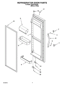 06 - Refrigerator Door Parts parts for Whirlpool Refrigerator ED2GTKXNQ01 from AppliancePartsPros.com