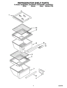 03 - Refrigerator Shelf Parts parts for Whirlpool Refrigerator ED2GHEXNL01 from AppliancePartsPros.com