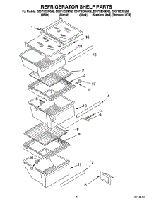 03 - Refrigerator Shelf Parts parts for Whirlpool Refrigerator ED5FHEXNS02 from AppliancePartsPros.com