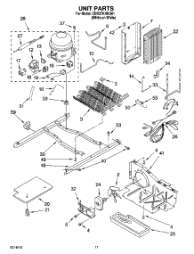 08 - Unit Parts parts for Whirlpool Refrigerator ED2GTKXNQ01 from AppliancePartsPros.com