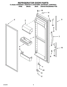06 - Refrigerator Door Parts parts for Whirlpool Refrigerator ED2FHEXNQ01 from AppliancePartsPros.com