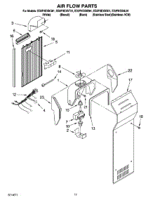 10 - Air Flow Parts parts for Whirlpool Refrigerator ED2FHEXNQ01 from AppliancePartsPros.com