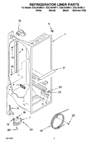 02 - Refrigerator Liner Parts parts for Whirlpool Refrigerator ED2LHAXML11 from AppliancePartsPros.com