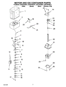 05 - Motor And Ice Container Parts parts for Whirlpool Refrigerator ED5FHAXNQ01 from AppliancePartsPros.com