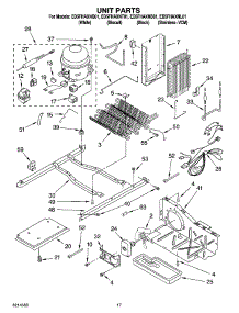 11 - Unit Parts parts for Whirlpool Refrigerator ED5FHAXNQ01 from AppliancePartsPros.com