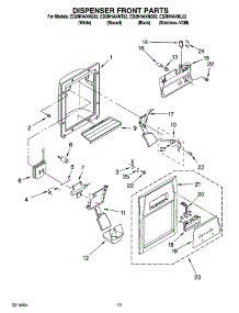08 - Dispenser Front Parts parts for Whirlpool Refrigerator ED2NHAXNQ02 from AppliancePartsPros.com