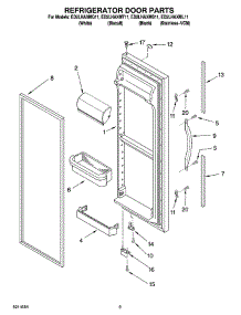 06 - Refrigerator Door Parts parts for Whirlpool Refrigerator ED2LHAXMT11 from AppliancePartsPros.com