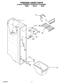 04 - Freezer Liner Parts parts for Whirlpool Refrigerator ED2JHGXRQ01 from AppliancePartsPros.com