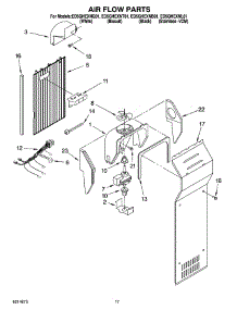 10 - Air Flow Parts parts for Whirlpool Refrigerator ED5GHEXNL01 from AppliancePartsPros.com
