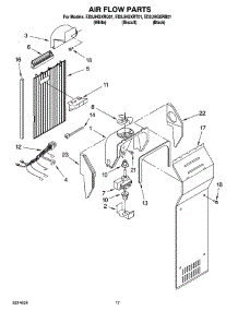 10 - Air Flow Parts parts for Whirlpool Refrigerator ED2JHGXRB01 from AppliancePartsPros.com