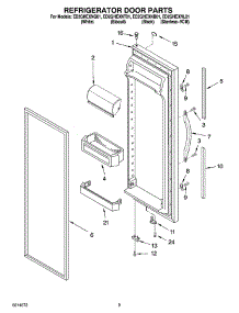 06 - Refrigerator Door Parts parts for Whirlpool Refrigerator ED2GHEXNB01 from AppliancePartsPros.com