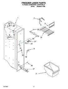 04 - Freezer Liner Parts parts for Whirlpool Refrigerator ED2NHGXRQ01 from AppliancePartsPros.com