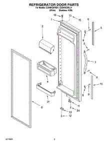 06 - Refrigerator Door Parts parts for Whirlpool Refrigerator ED2NHGXRQ01 from AppliancePartsPros.com