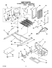 09 - Unit Parts parts for Whirlpool Refrigerator ED2NHGXRQ01 from AppliancePartsPros.com