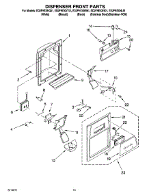 08 - Dispenser Front Parts parts for Whirlpool Refrigerator ED2FHEXNL01 from AppliancePartsPros.com