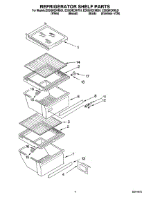 03 - Refrigerator Shelf Parts parts for Whirlpool Refrigerator ED5GHEXNT01 from AppliancePartsPros.com