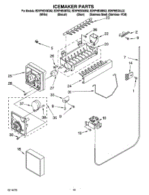 12 - Icemaker Parts, Optional Parts parts for Whirlpool Refrigerator ED5FHEXNQ02 from AppliancePartsPros.com