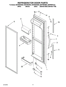 06 - Refrigerator Door Parts parts for Whirlpool Refrigerator ED5FHEXNL02 from AppliancePartsPros.com