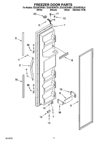 07 - Freezer Door Parts parts for Whirlpool Refrigerator ED2GHEXNQ01 from AppliancePartsPros.com