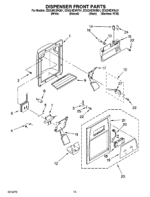08 - Dispenser Front Parts parts for Whirlpool Refrigerator ED2GHEXNQ01 from AppliancePartsPros.com