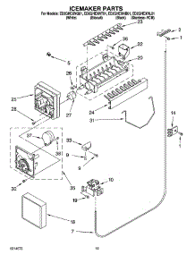 12 - Icemaker Parts, Optional Parts parts for Whirlpool Refrigerator ED2GHEXNQ01 from AppliancePartsPros.com