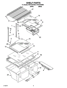 05 - Shelf Parts, Optional Parts parts for Whirlpool Refrigerator ET8FTEXRQ00 from AppliancePartsPros.com