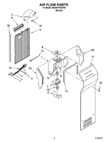 05 - Air Flow Parts parts for Whirlpool Refrigerator 8ED2WTKXRT00 from AppliancePartsPros.com