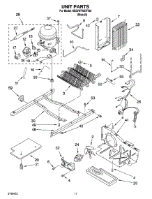 08 - Unit Parts parts for Whirlpool Refrigerator 8ED2WTKXRT00 from AppliancePartsPros.com