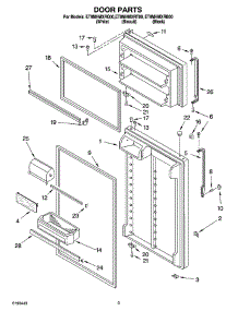 02 - Door Parts parts for Whirlpool Refrigerator ET8MHMXRT00 from AppliancePartsPros.com