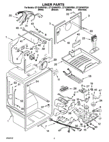 02 - Liner Parts parts for Whirlpool Refrigerator GT1SHWXPB01 from AppliancePartsPros.com