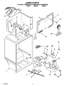 03 - Liner Parts parts for Whirlpool Refrigerator ET8MHMXRB00 from AppliancePartsPros.com